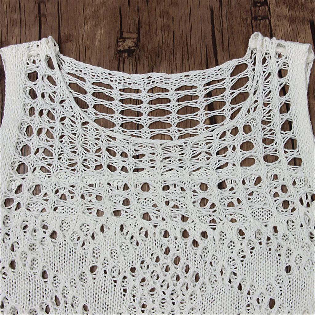 2023 Women Crochet Cover Up Bikini Swimwear Knit Hollow Out Beach Dress Swimsuit Solid Perspective Tunic Kaftan Sexy Pareo Beach