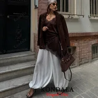 KONDALA Women Sexy High Street Lace Cami Short Dress Asymmetrical Dress 2025 Spring Autumn Fashion Party Dinner Date Mujer Dress - Image 2