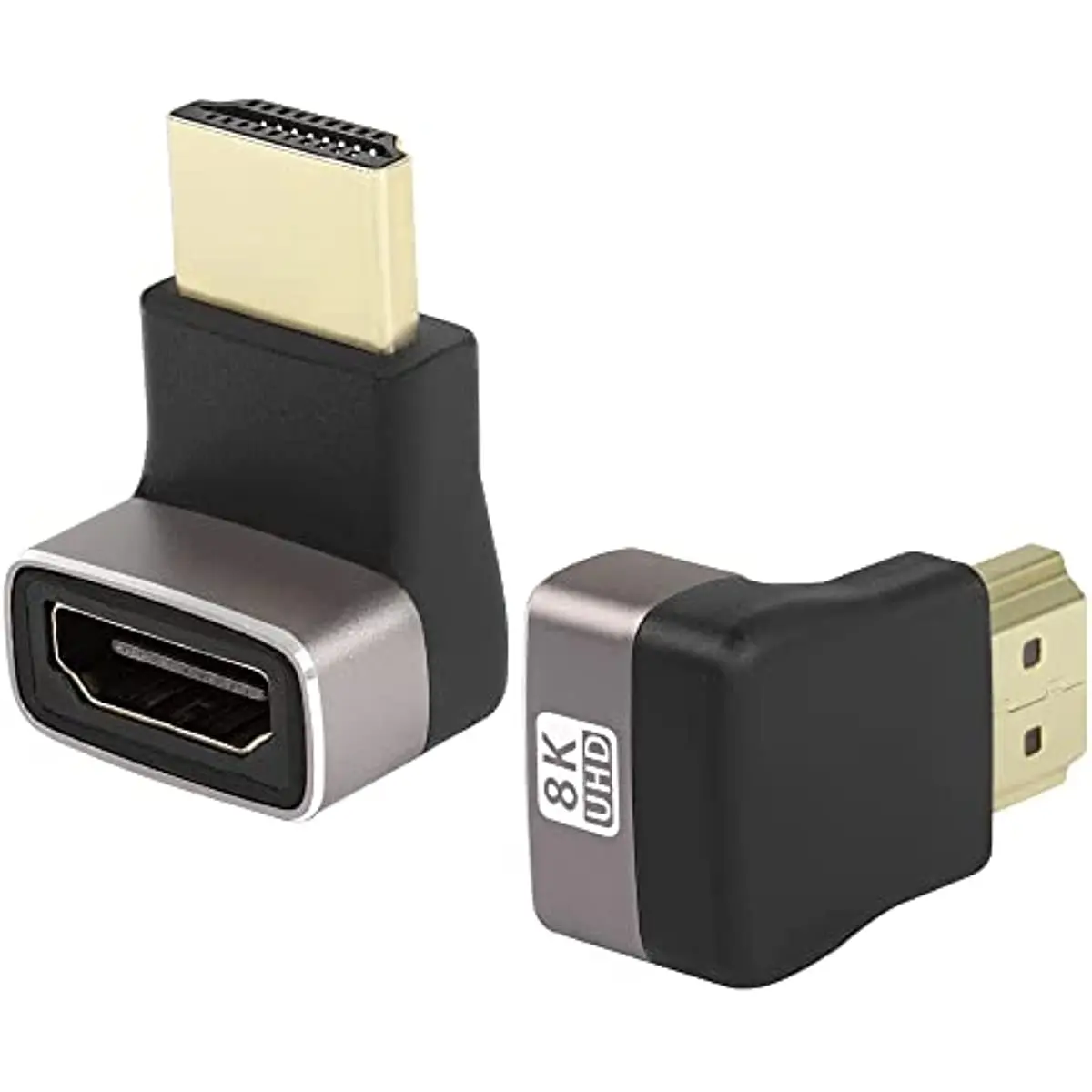 

Nku 8K@60Hz/4K@120Hz HDR 90 Degree HD Male To Female Adapter Coupler L-Shaped Extender for Laptop PC HDTV Monitor