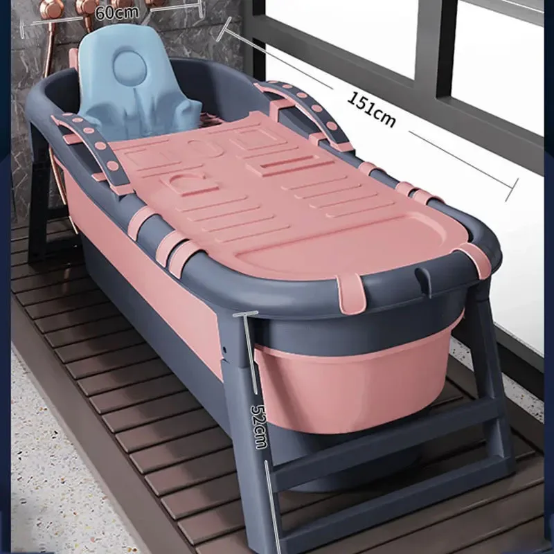 Portable Ice Bath Tub Minimalist Portable Bathtubs Home Bathroom Folding Bathtub for Adults Full Body Large Bathtubs for The Baby Thickened Bath Bidet