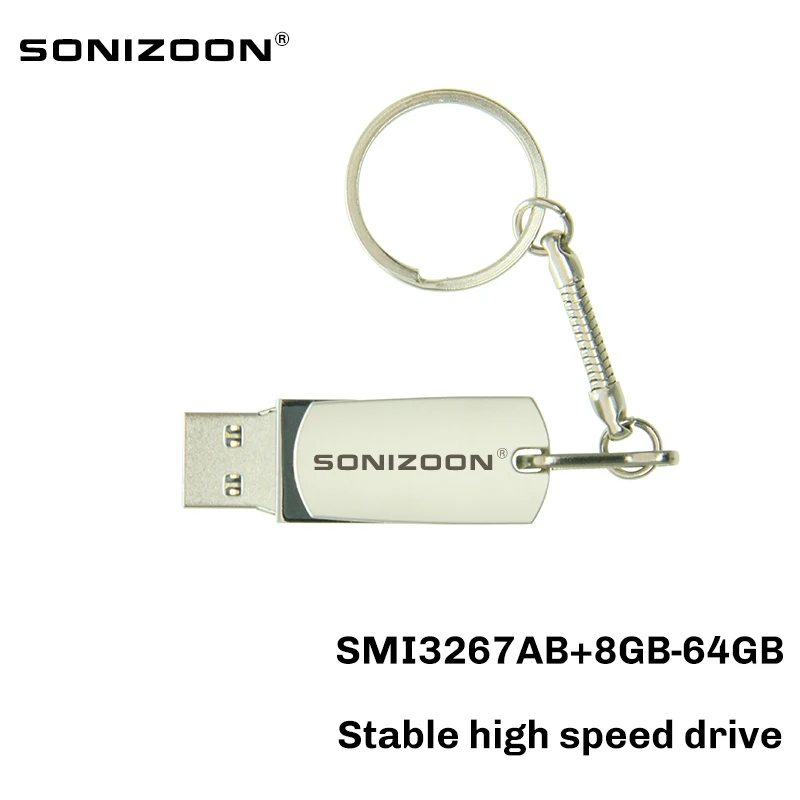 SONIZOON XEZUSB3.0005 회전 펜 드라이브 USB 플래시 드라이브 SMI3267AB/8GB 16GB 32GB 64GB, 안정적인 고속 메모리 astick