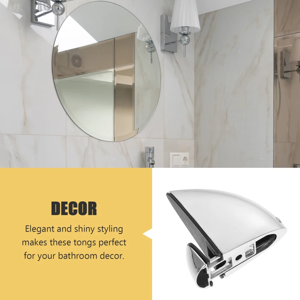 Description Picture 3 of item1/2pcs Glass Clip Mirror Holder Mounting Clamp Adjustable Glass Shelf Holder Clip Mirror Buckle Metal Clamp Hardware Accessory