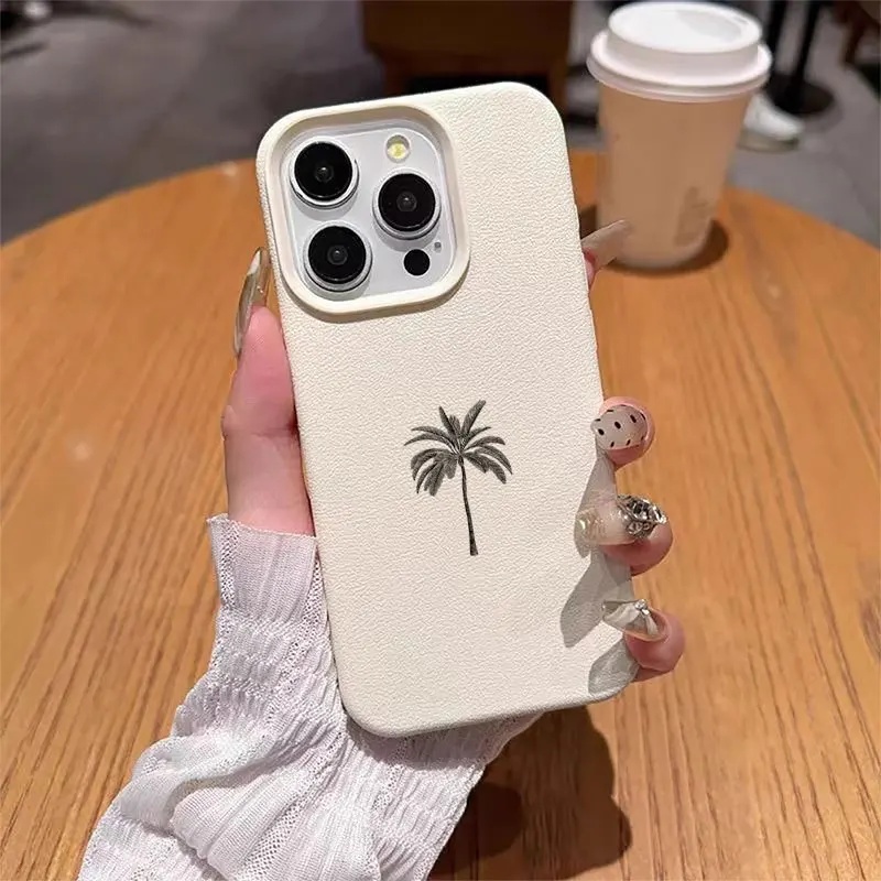 Minimalist Palm Tree Pattern Soft TPU Phone Case Cover