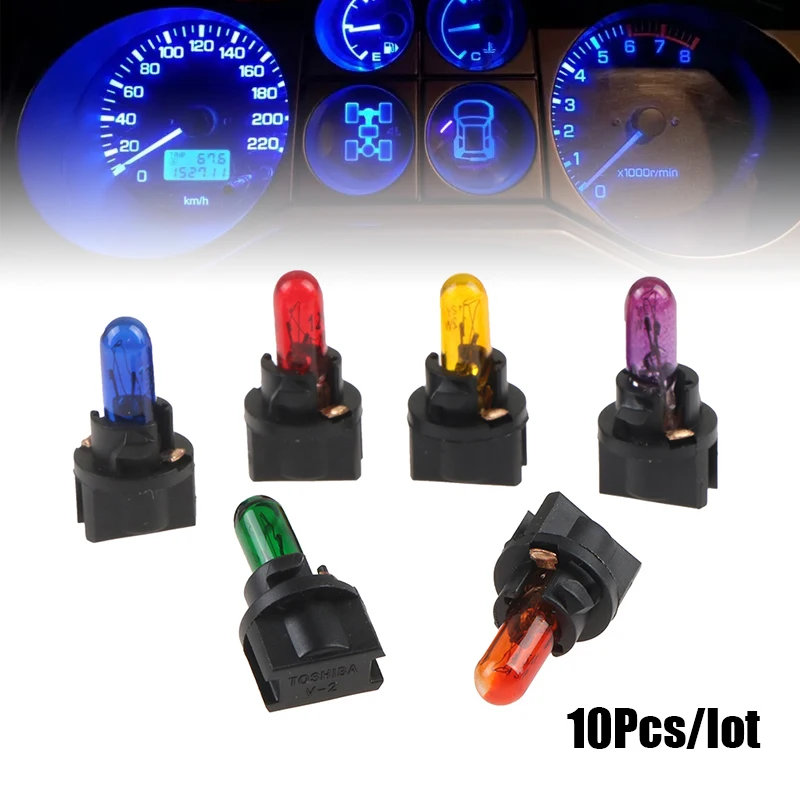 

10 шт., T5, SMD, автомобильная лампа