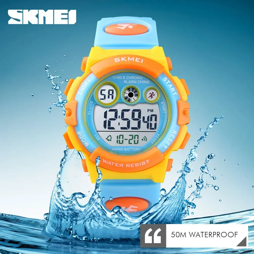 SKMEI 1451 Digital LED Watches Alarm Date Sports Electronic Digital Watch Dropship Fashion Waterproof Children Boy Girl Watch