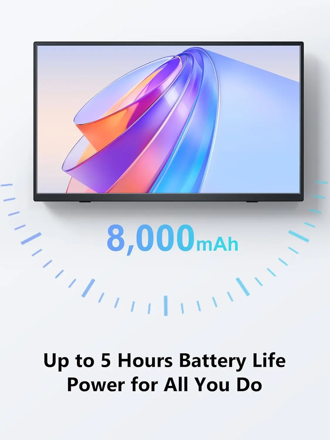 UPERFECT 터치 건전지 휴대용 감시자 8000mAh 15.6 USB-C & 소형 HDMI VESA 여행을 가진 1080P 100%sRGB FHD 노트북 윈도우 맥 안드로이드 아이오스를 위한 두 번째 스크