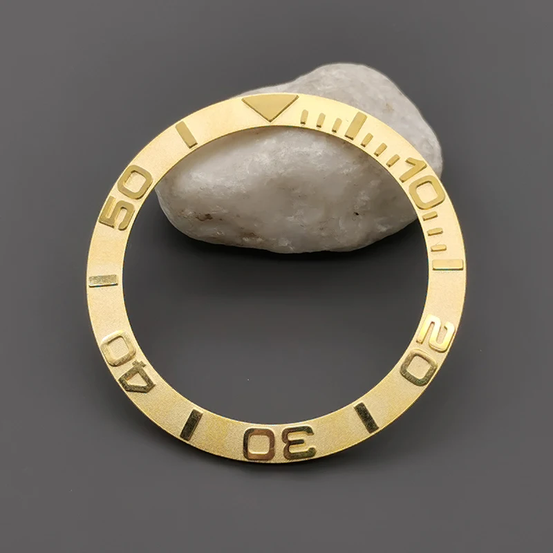 Curved Metal Bezel Insert Ring