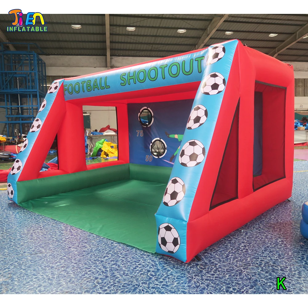 Fast Shipping 4x3m Optional Inflatable Football Shoot Out Game Inflatable Football Goal Carnival Sport Games for Sale 2