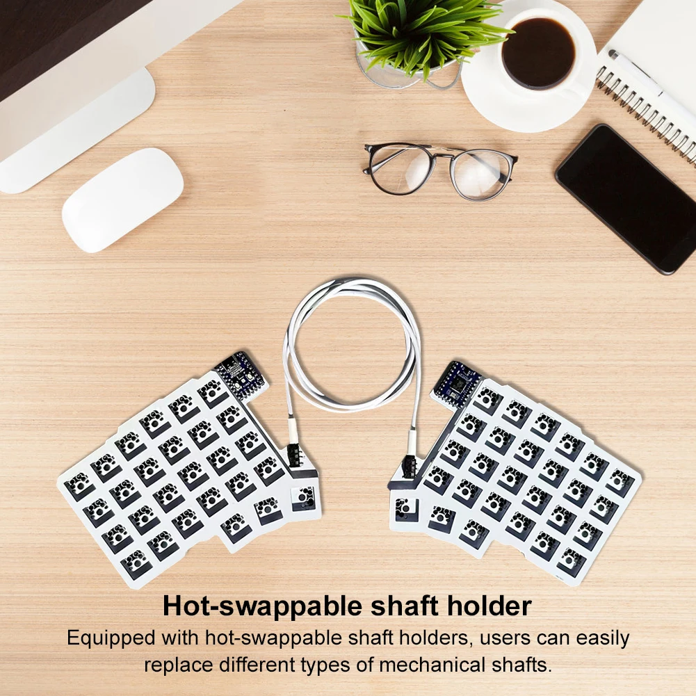 Silakka54 Wired Split Keyboard DIY QMK/VIAL Programmable Gaming Keyboard Hot Swap Left Right Hand Keyboards PC Gamer Accessories