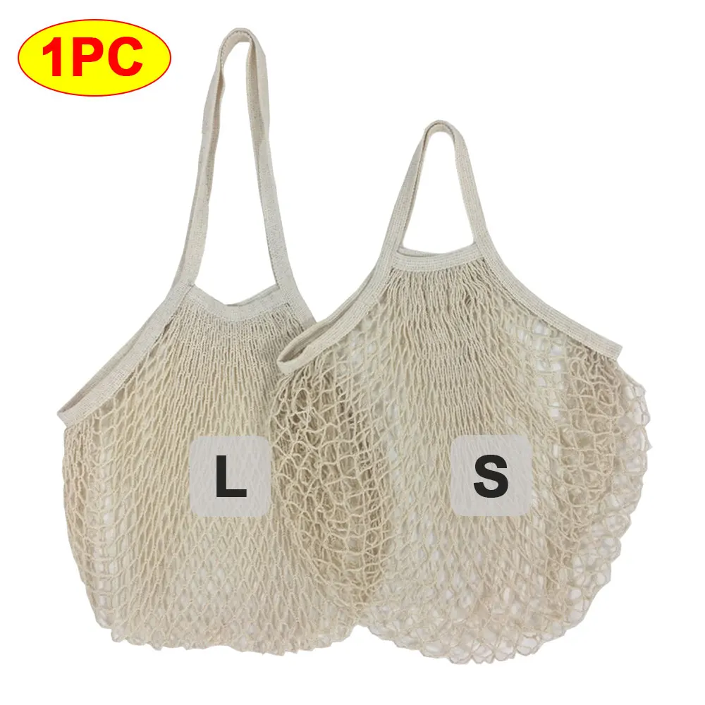 Portable Reusable Cotton Mesh Shopping Bag
