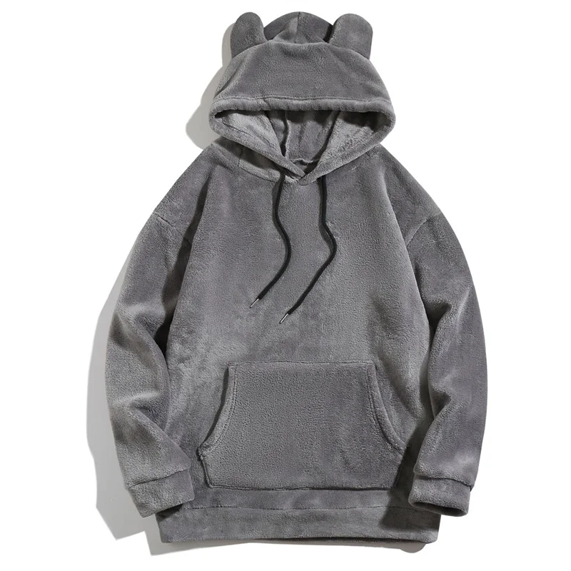 Autumn winter solid color sports hoodie Men/women Long sleeve hoodie breathable casual Cute warm pullover training