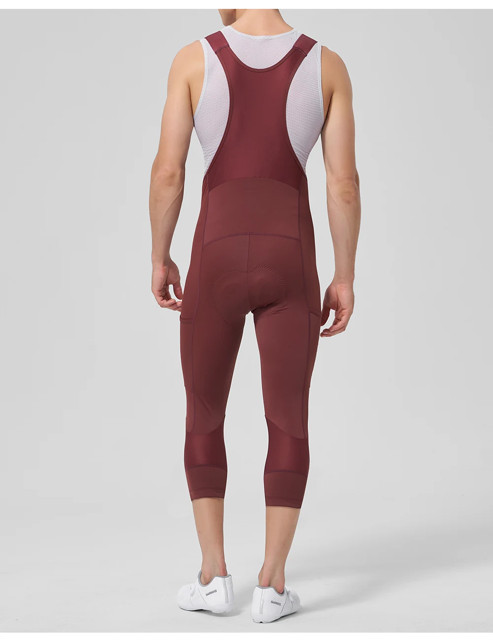 Cheji Herren 3/4 Länge Radsport-Trägerhose Schnelltrocknend Atmungsaktiv Hochwertig Komfortabler Sitz für Radfahrer – Detail 10