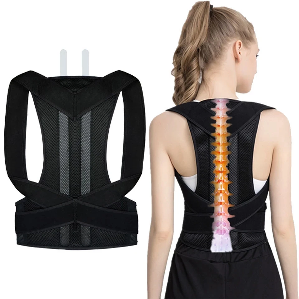 Female Male Posture Corrector Adjustable Back Support Nylon