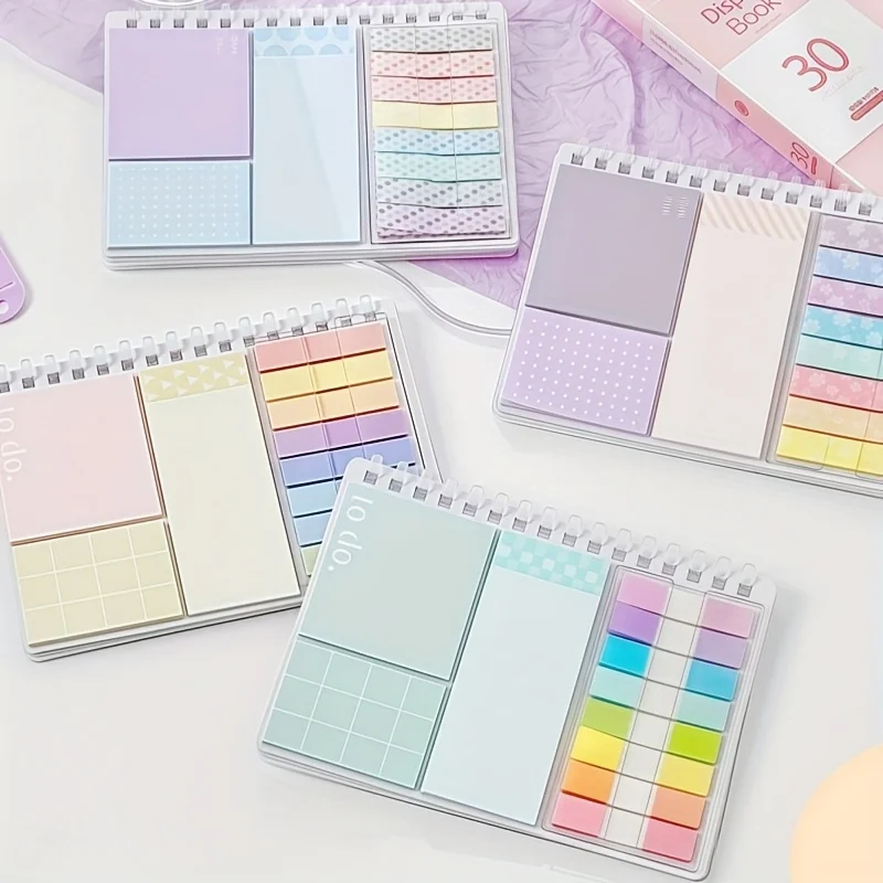 Pink Sticky Note Notebook Writable Relocatable Adhesive Labels Index ...