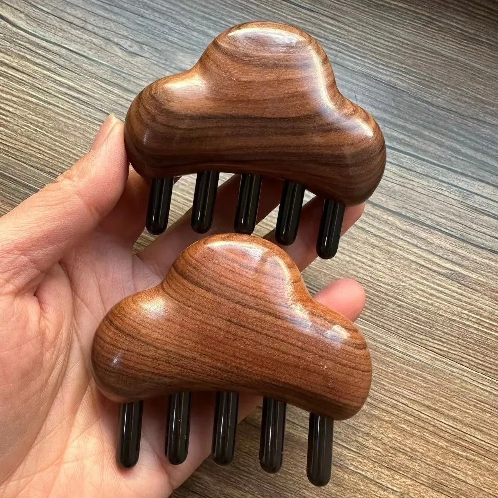 New Cloud Lotus Massage Comb Anti-Static Hair Care Hair Care Comb Scalp Beauty Meridian Massage Wooden Comb