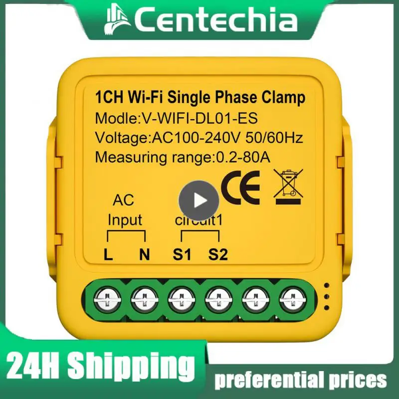 

Счетчик электроэнергии Tuya с Wi-Fi, 80 А, 110 В, 230 В