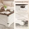 Lift Top Coffee Table with Storage, Square Coffee Table for Living Room with Wireless Charging, Farmhouse Coffee Table 6
