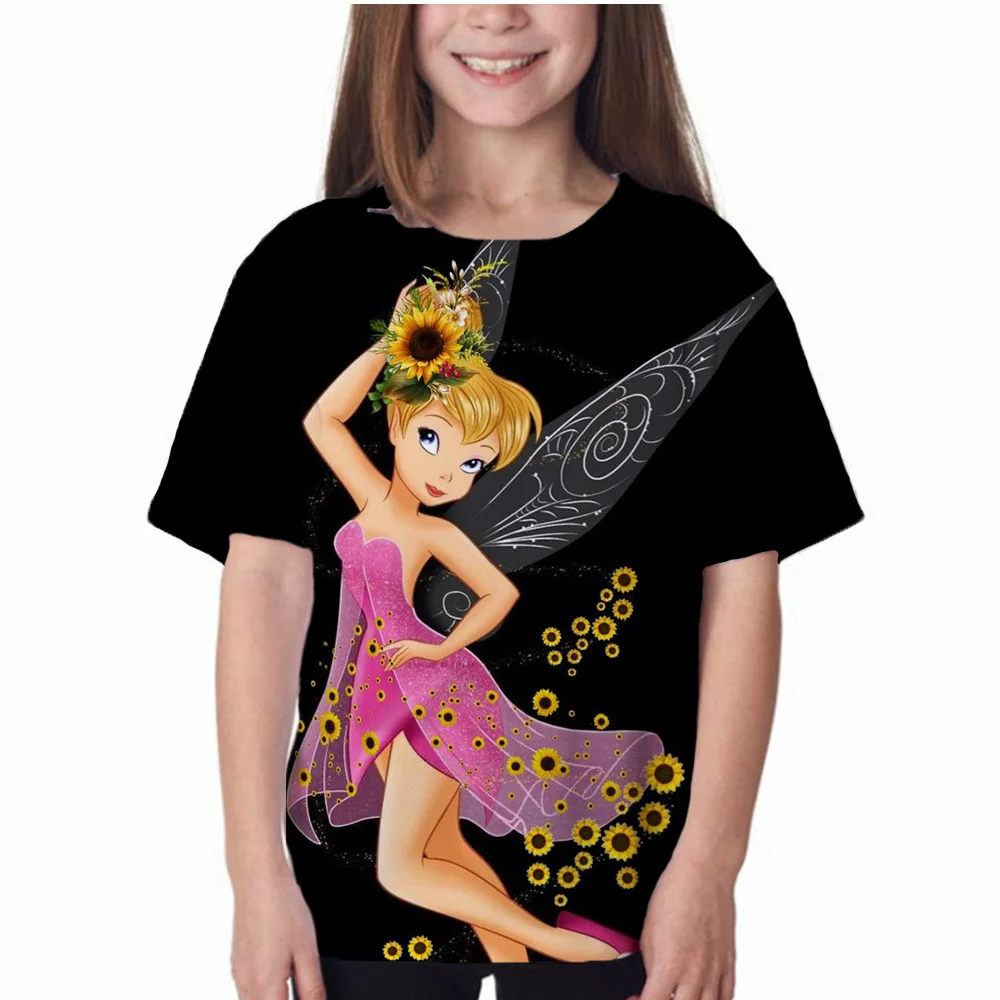 

Disney New Girls T-shirt Printing Alice in Wonderland Casual Cute Round Neck T-shirt Girls Birthday Party Children's Clothing