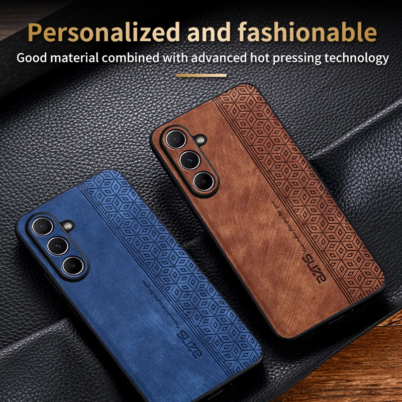 Shockproof Leather Back Cover with Skin Feel