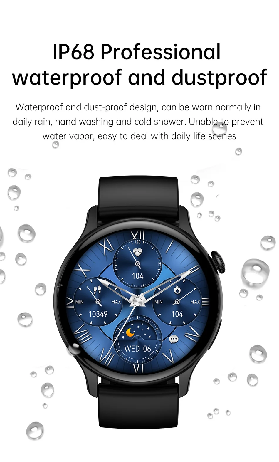 Ladies Smartwatch 466*466 AMOLED Screen Moment Display Time Bluetooth Call Watches NFC Men IP68 Heart Rate Smart Watch s_voghion.com