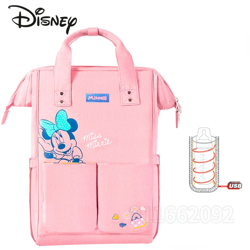 Disney Pooh Bear  New Diaper Bag Backpack Luxury Brand Baby Diaper Bag Backpack Cartoon Cute Baby Bag Fashion Women's Backpack