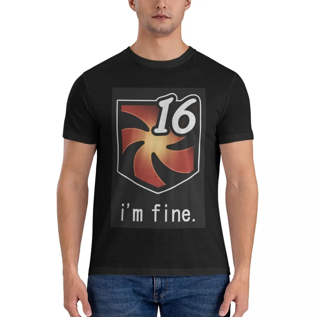 

Футболка мужская оверсайз с принтом «I'm Fine», 100% хлопок