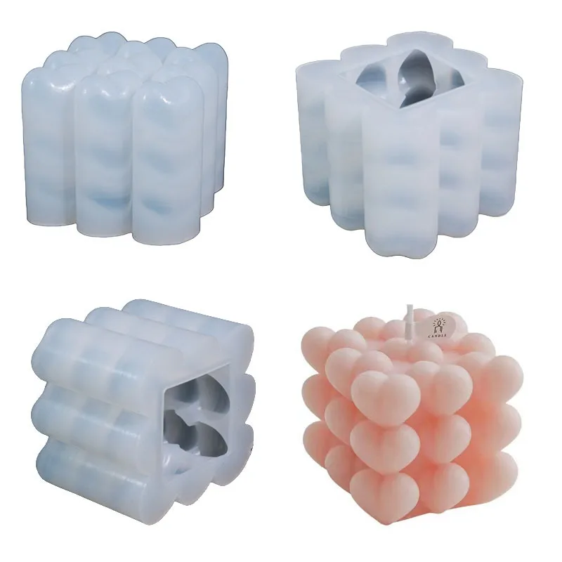 Description Picture 5 of itemLove Cube Silicone Mold for Handmade Candle Plaster Soap Epoxy Resin Chocolate Decoration Gypsum Ice DIY Baking Mould