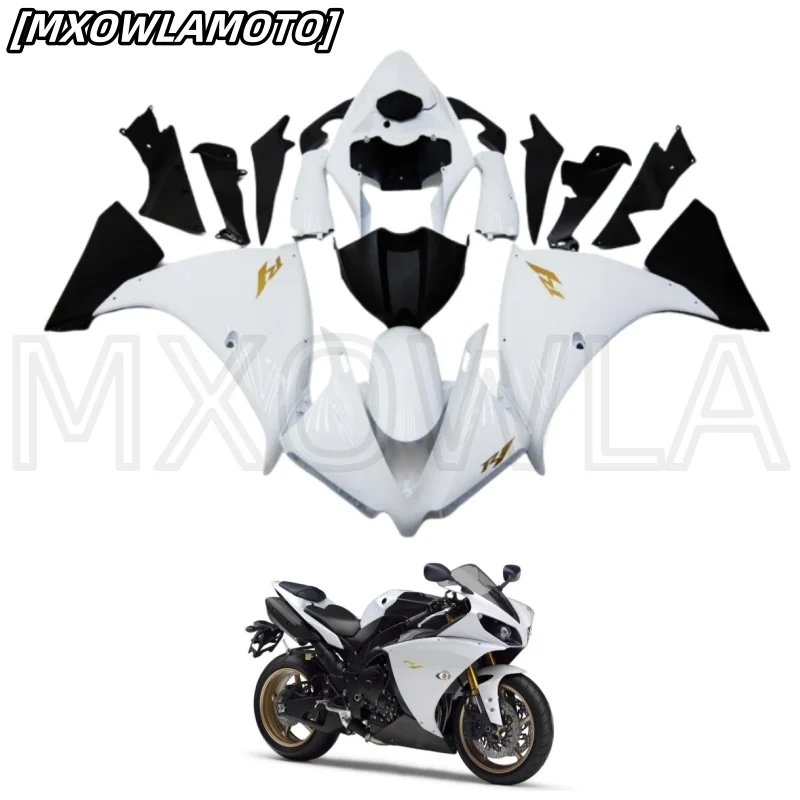 

Комплект обтекателей для мотоцикла, подходит для Yzf R1 2012 2013 2014, комплект кузова из высококачественного АБС-пластика с белым золотым логотипом