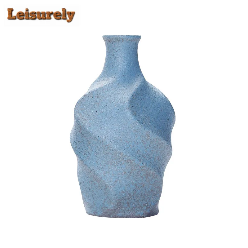 Japanese Style Rough Pottery Mini Vase Vintage Terrarium Home Decorations Plant Pot Household Flowerpot Tea Table Decoration