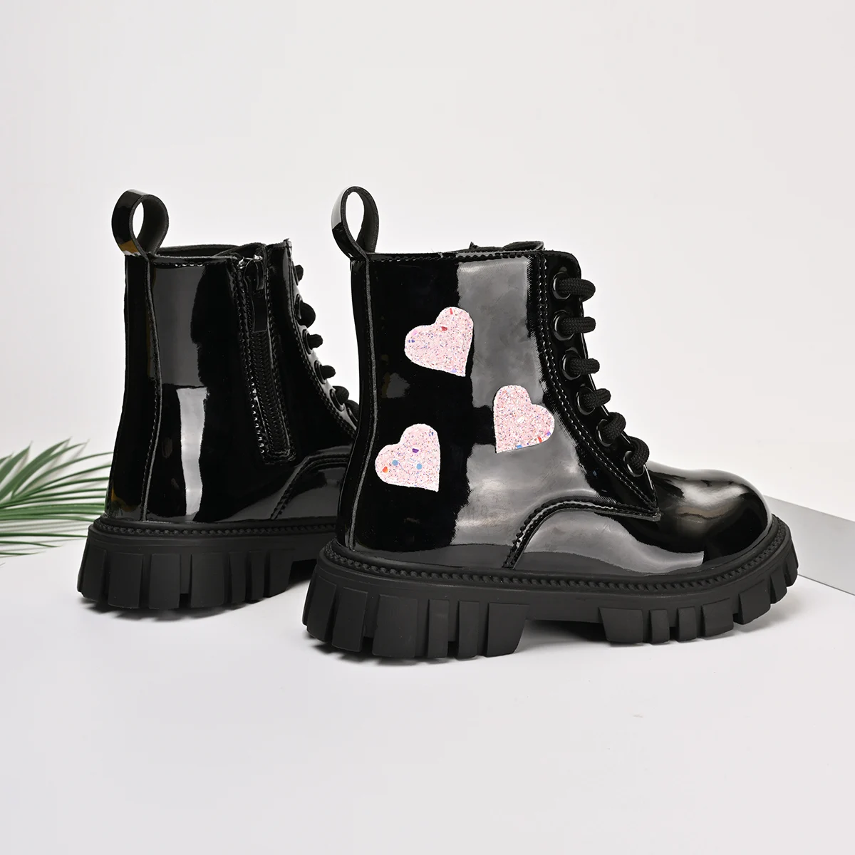 Girls Autumn/Winter Fashion New Round Toe Soft/Cute Thick-soled Zipper Cute Short Boots Baby Light and Elegant Thick-soled Boots