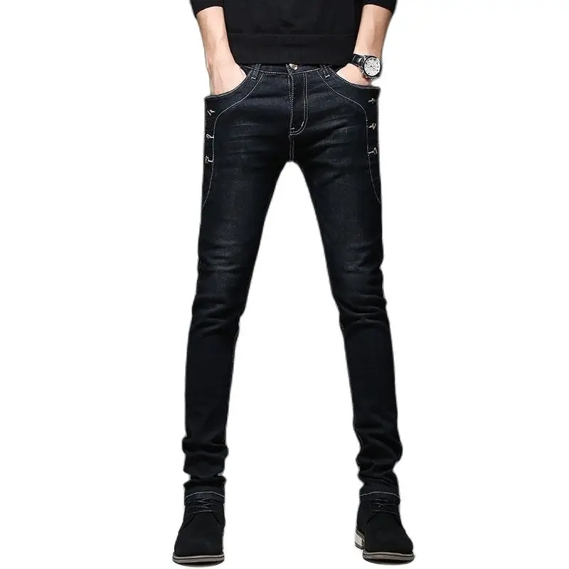 Batmo men Fashion Elasticity Comfortable Slim Cotton Jeans 27-36 men jeans mens jeans jeans trousers denim trousers elastic jeans mens casual trousers