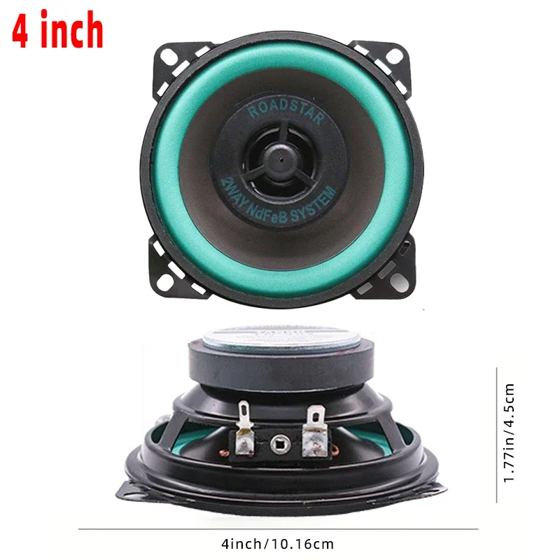 1 Stück 4/5/6,5-Zoll Universelle Koaxial-Autolautsprecher, High-Fidelity-Autoaudiosystem, Vollbereichs-Subwoofer Verbessert den Klang im Auto – Detail 1