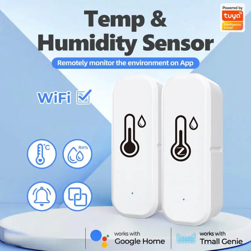 

Датчик температуры и влажности Tuya Smart WiFi + Bluetooth, комнатный термометр, гигрометр, мониторинг работает с Alexa Google Home