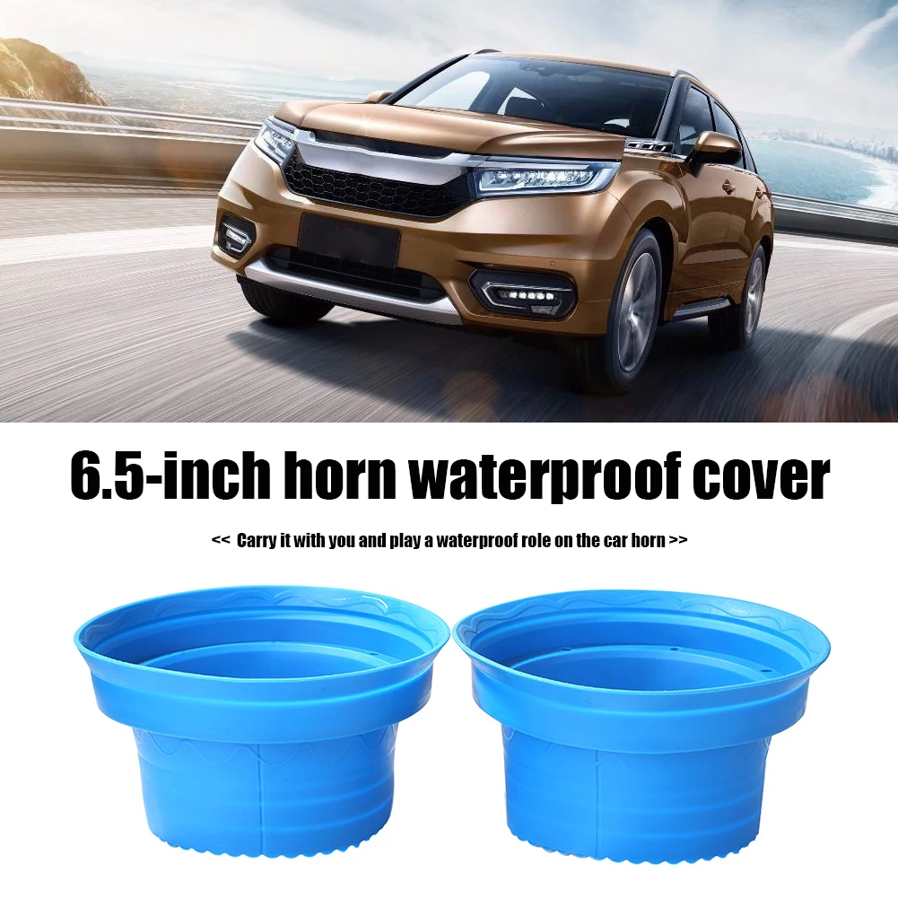 2pcs  Car Audio Speaker Decor Cover Loudspeaker Soft Silicone Foldable Auto Horn Spacer Automobiles Parts