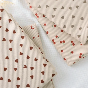 Cherry Heart Corduroy Fabric 1