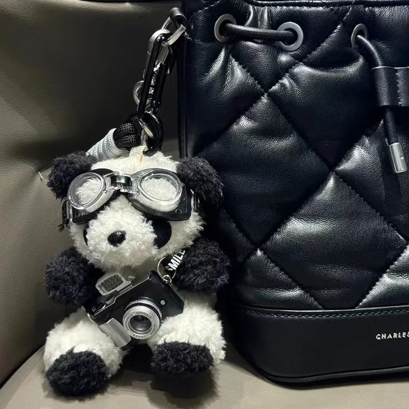 Cute Plush Camera Bear Pendant Bag Pendant Key Chain