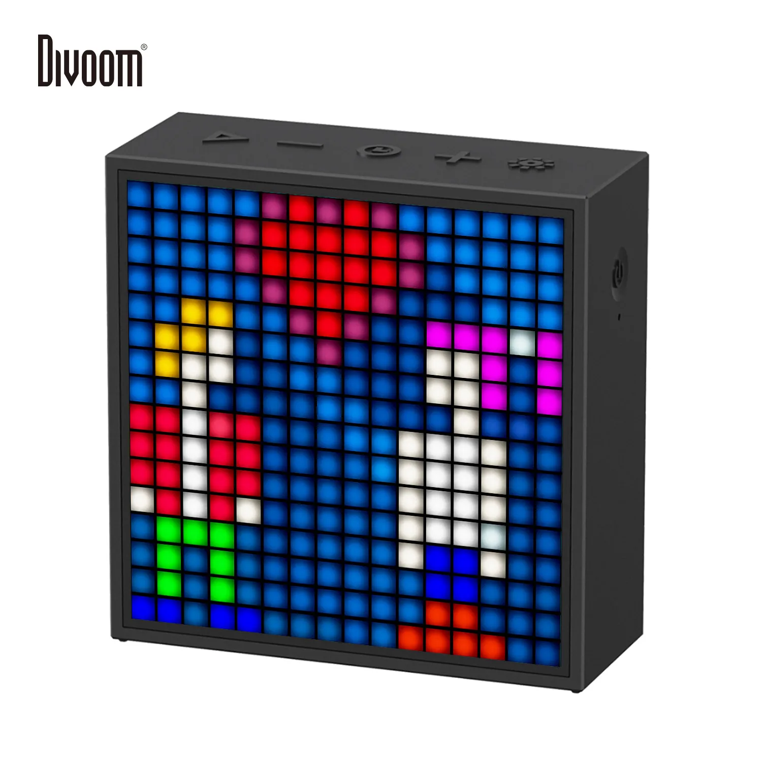 Divoom Timedbox Evo Altoparlante Portatile Bluetooth Con Sveglia Display A Led Programmabile Per La Creazione Di Pixel Art Regalo Unico