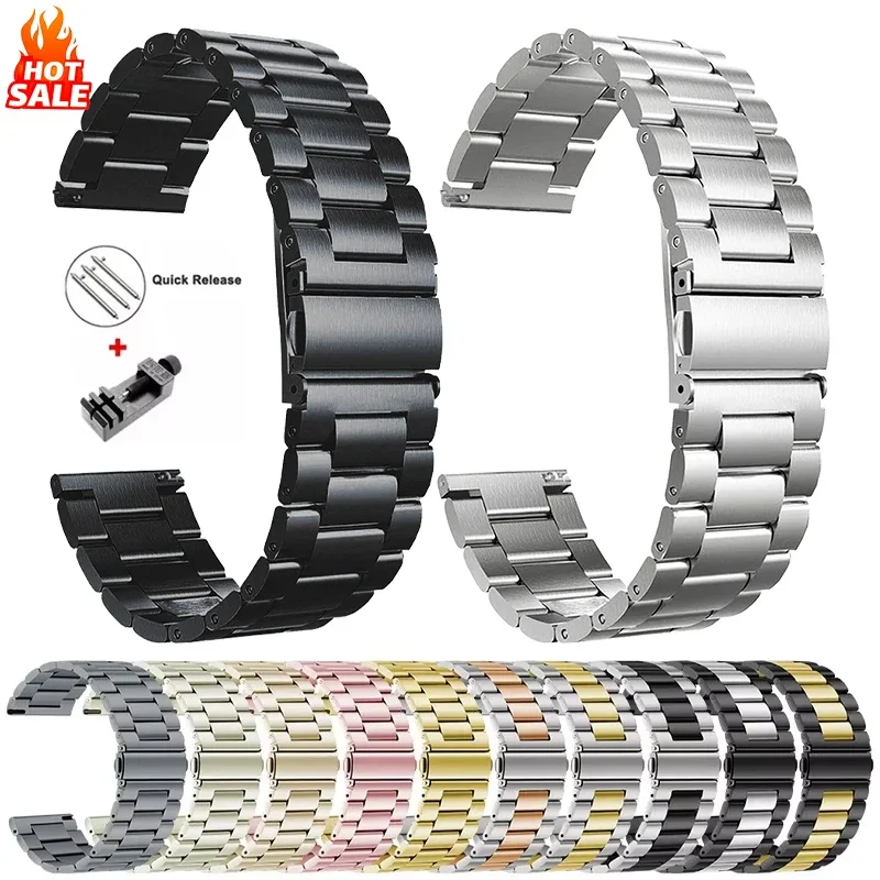 Stainless Steel Strap - Premium Metal Band Bracelet Wristband, 22mm