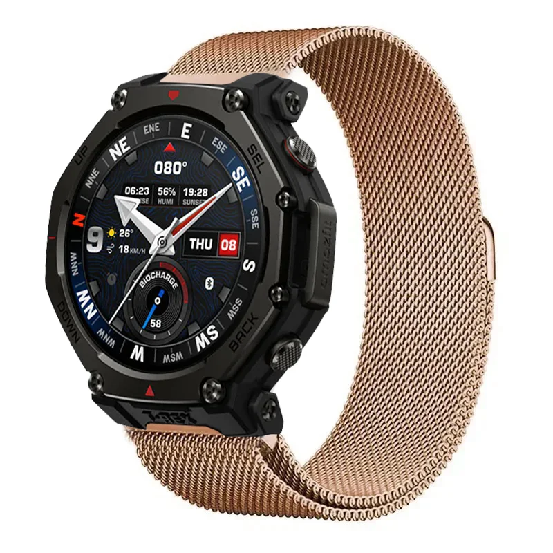 Stainless Steel Magnetic Milanese Strap - 22/20mm Metal Band