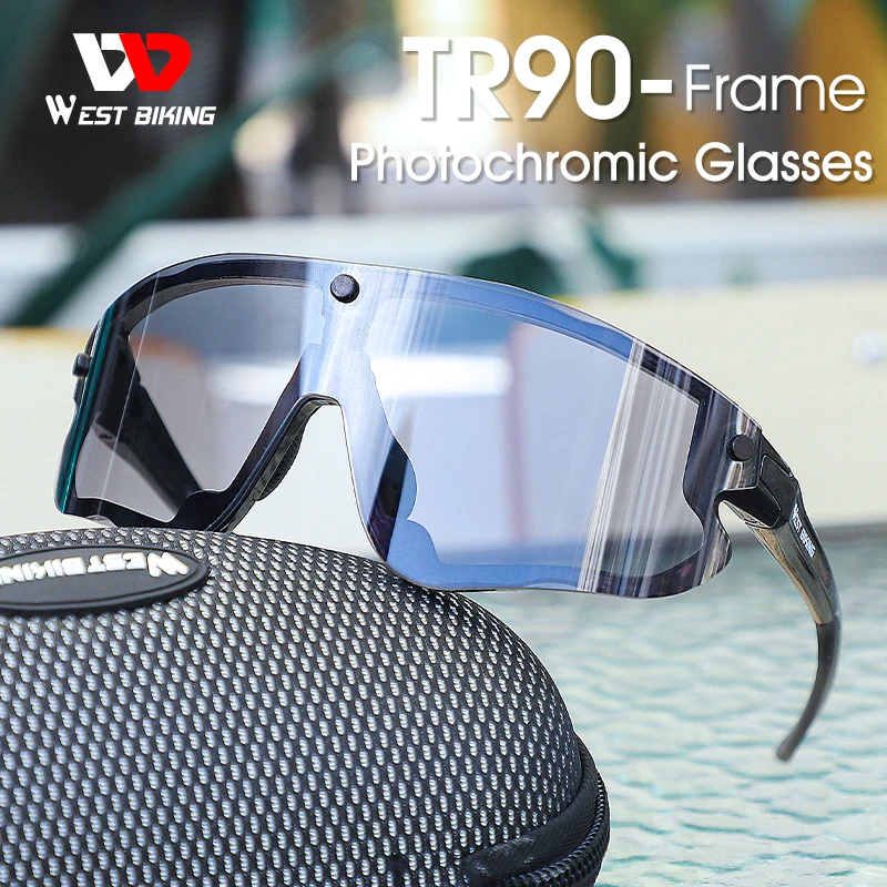 

WEST BIKING TR90 Photochromic Cycling Glasses Magnetic UV400 Protection Sunglasses Road MTB Bike Goggles Bicycle Riding Eyewear