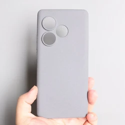Matte Sandstone Silicone Phone Case - Soft Frosted TPU Back Cover for Realme Neo7X (GRAY)