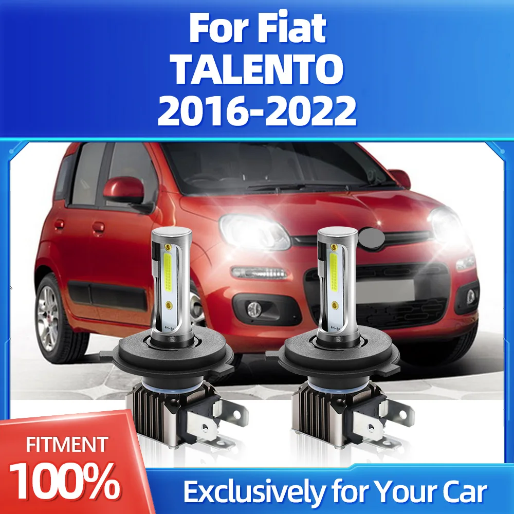 

2Pcs LED Headlight Bulb 6000K 12V Canbus No Error Hi/Lo Beam Auto Car Lights For Fiat TALENTO 2016 2017 2018 2019 2020 2021 2022