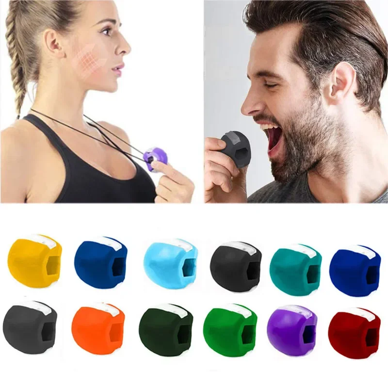 Masseter Ball Jawline Muscle Exerciser Chew Ball Food Grade Silicone Facial Mandible Trainer Face Fitness Balls massage ball jaw exerciser chin line exerciser