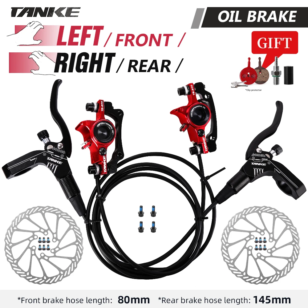 Kit Freno A Disco Meccanico Per Bicicletta – Pinza Posteriore Con Rotori 160 Mm, Viti E Accessori Per MTB E Bici Da Strada