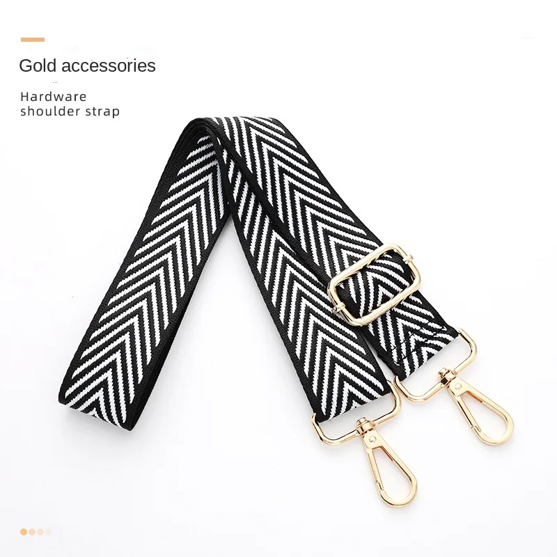 New Ethnic Style Colorful Women's Bag Pattern Long Shoulder Strap Single Shoulder Crossbody Wide Shoulder Strap Adjustable