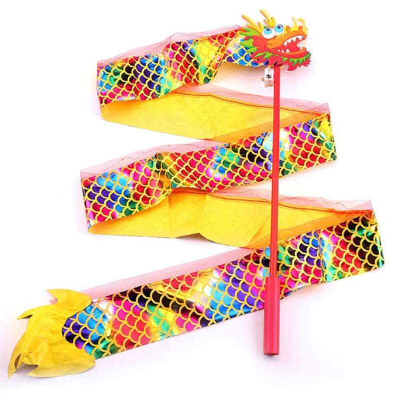 LED 1/2M Children's Luminous Dragon Dance Stage Ribbon Light String Prop Dragon Lion Head KIDS Holiday Gift Outdoor Toys 5