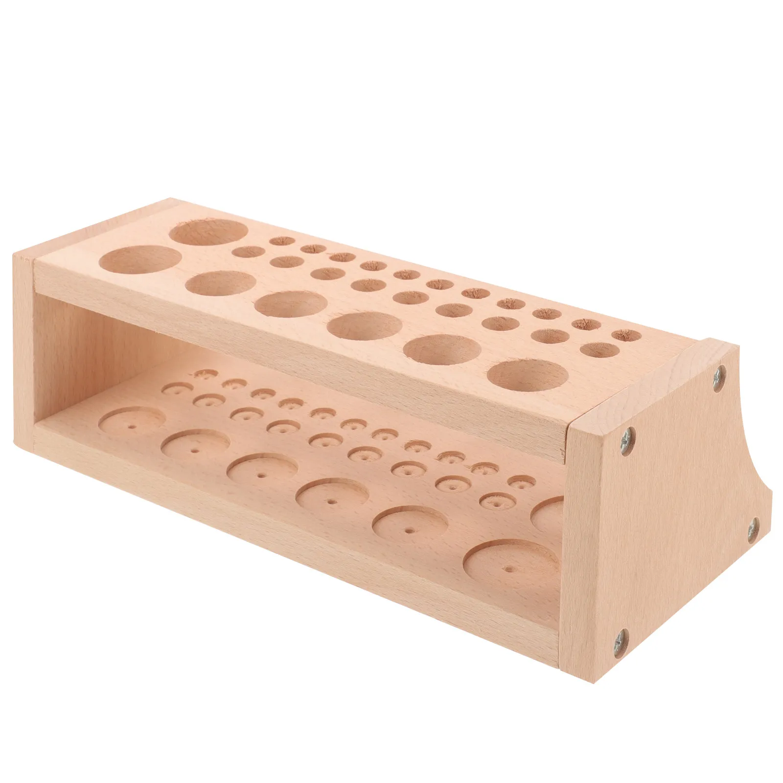 도구 보관 랙 DIY 가죽 공예 도구용 목재 공예 정리대 천연 나무결이 있는 가정 작업장 스테이션