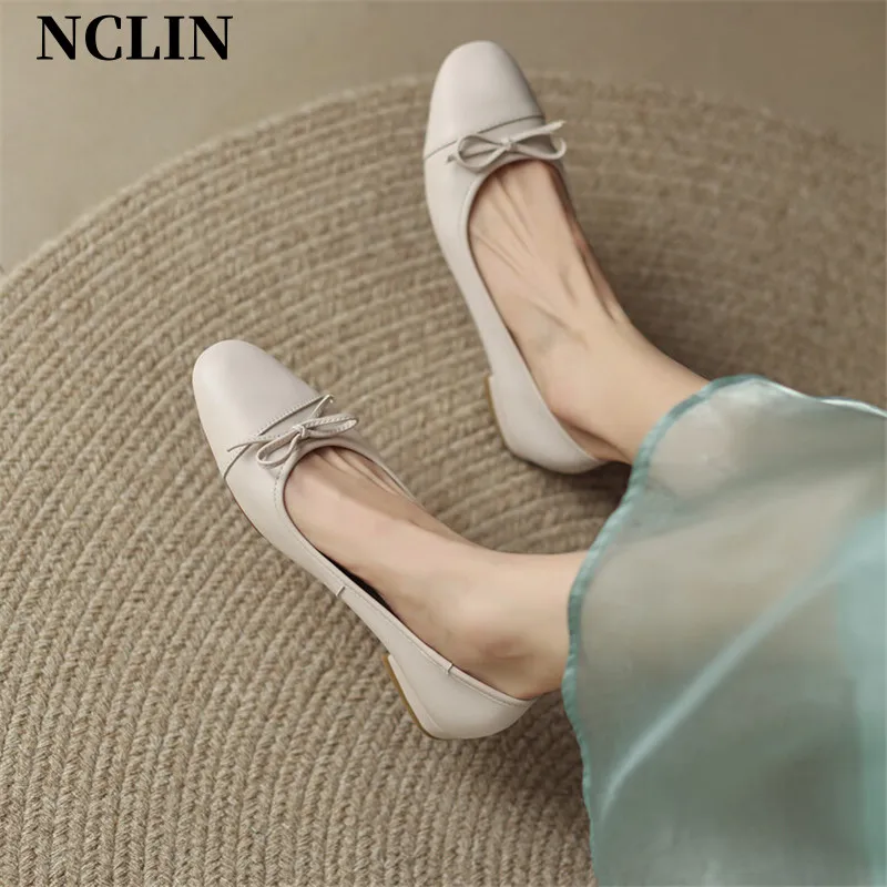 spring-summer-women-pumps-fashion-shoes-for-women-round-toe-bowknot-low-heel-slip-on-casual-versatile-women's-shoes-zaptos-mujer