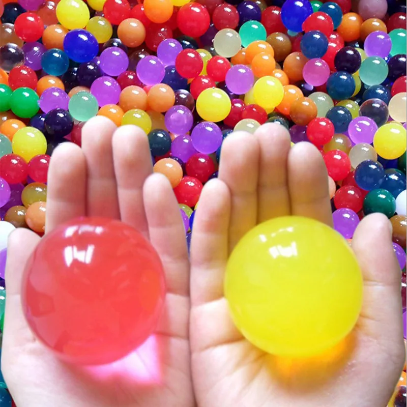 100pcs/lot Large Hydrogel Pearl Shaped Big 3-4cm Crystal Soil Water Beads Mud Grow Ball Wedding Growing Bulbs Home Decor