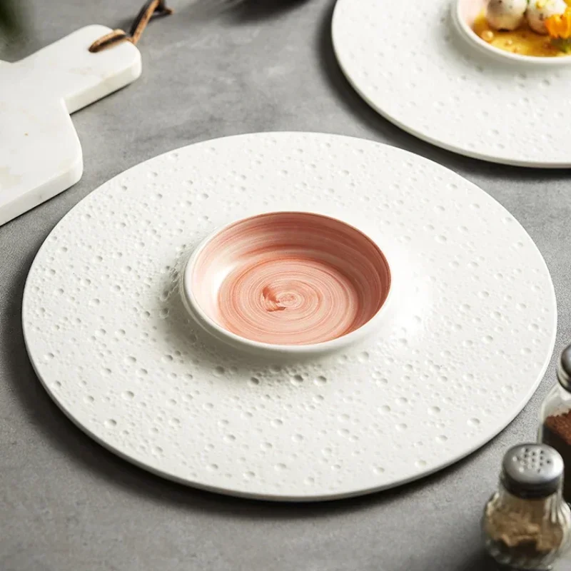 Ceramic Dinner Plate Western Food Hotel Tableware